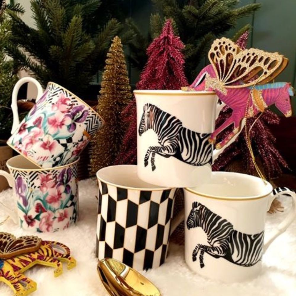 Mindy Brownes Circus Frenzy Cups Set 6  These circus inspired Mindy Brownes cups are colourful and exotic and will bring a element of fun to your kitchen décor. Ideal house warming gift, new home, birthday or general occasion. New bone china, dishwasher & microwave safe presented in a stunning royal blue Mindy Brownes presentation box.