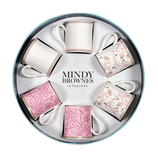 Azalee Cups Set of 6 by Mindy Brownes  This set of 6 Mindy Brownes Cups is the perfect gift for any special occasion or a gorgeous addition to your own home! Expertly crafted from new bone china and is both dishwasher and microwave-safe.