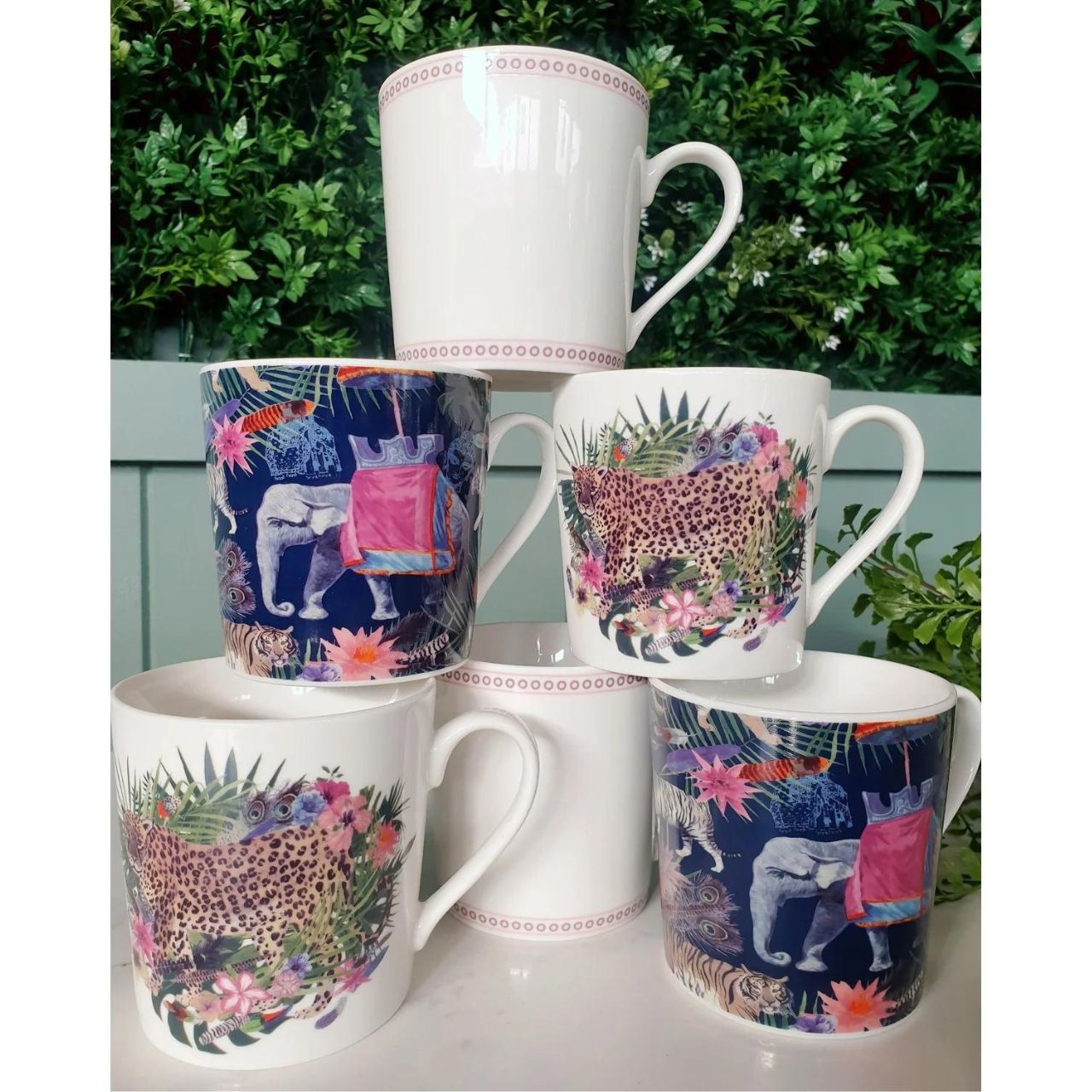 Jungle Frenzie Cups Set of 6 by Mindy Brownes  - This set of 6 Mindy Brownes Cups is the perfect gift for any special occasion or a gorgeous addition to your own home!
