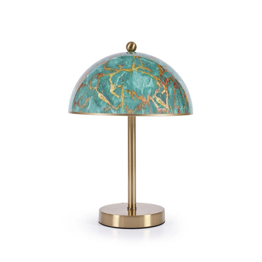 Introducing the&nbsp;Neesha Lamp, a must-have for any modern workspace. With its sleek and eye-catching green and gold design, this striking desk lamp is the perfect blend of style and functionality. Its unique design will add a touch of personality to your work environment, while providing ample light for any task.