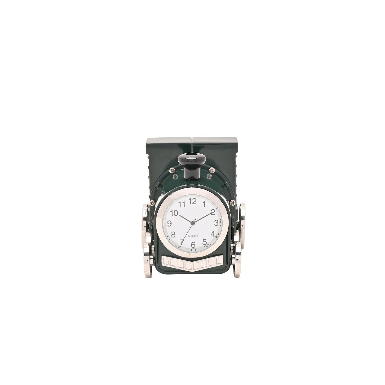 All aboard for a journey through time with the Wm.Widdop Miniature Clock - Green Steam Train. This charming piece combines the nostalgia of a classic locomotive with the practicality of a clock, making it an ideal gift for train enthusiasts and collectors.