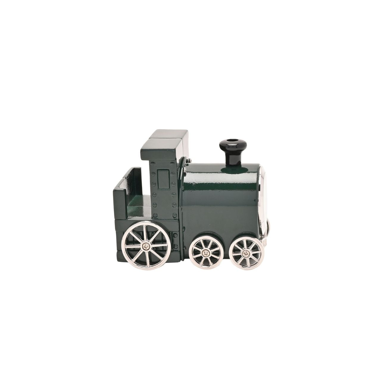 All aboard for a journey through time with the Wm.Widdop Miniature Clock - Green Steam Train. This charming piece combines the nostalgia of a classic locomotive with the practicality of a clock, making it an ideal gift for train enthusiasts and collectors.