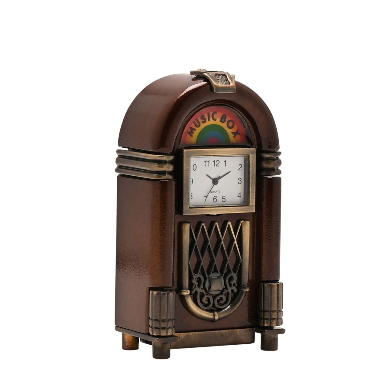 This original and dazzling jukebox clock has a lasting style that would complement any bedside table or living room mantelpiece. Embrace nostalgia when presenting this item.