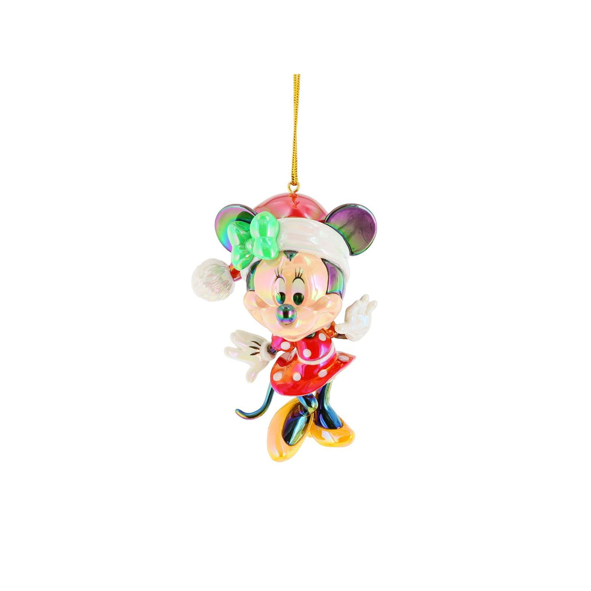 Bring instant Disney magic to your Christmas tree with this charming Minnie Mouse hanging ornament.