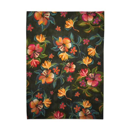 Michelle Allen Moody Flowers Tea Towel  Our Moody Flowers 100% cotton tea towel add the perfect pop of colour and personality to any kitchen.