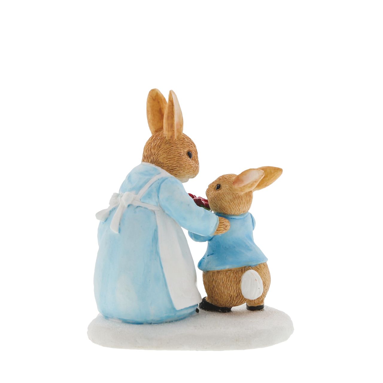 Beatrix Potter Mrs. Rabbit Passing Peter Rabbit a Present Figurine  Wish someone a very Merry Christmas with this beautiful, Mrs. Rabbit Passing Peter Rabbit a Present Figurine. This charming figurine would make a treasured keepsake over the festive period, and would be take pride of place in your home this Christmas.