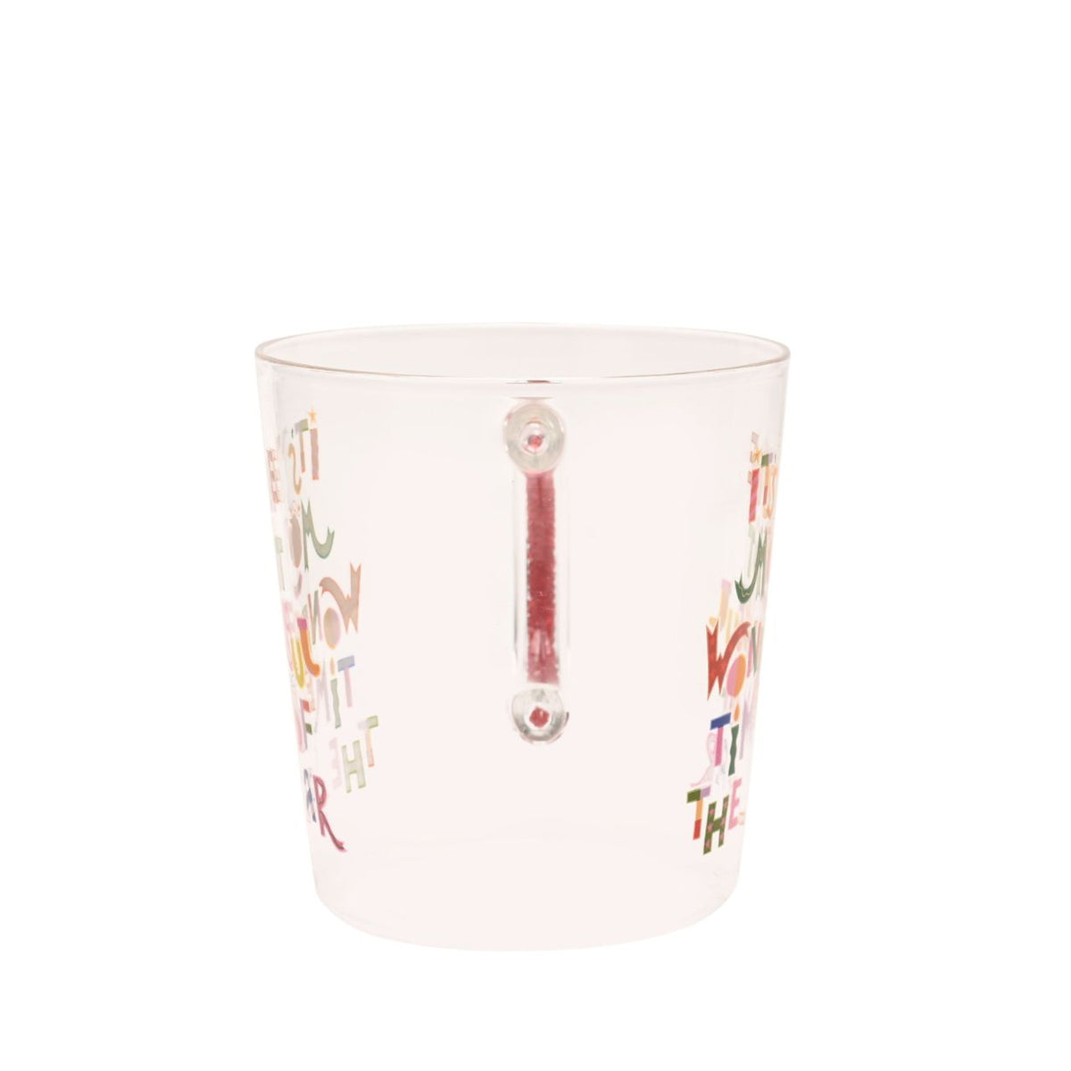 The Raspberry Blossom Glass Mug - It’s The Most Wonderful Time Of The Year is a festive way to enjoy cosy drinks throughout the season or to share as a thoughtful gift.
