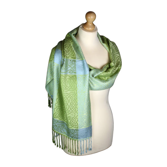 Keeragh Scarf Irish Scarf by Mulligans  “A splash of Celtic splendour”  Each of these Mulligans Ireland “Island Range” of scarves has been inspired by and named after an Irish Island. Each one comes with a story about the island, its history and inhabitants.