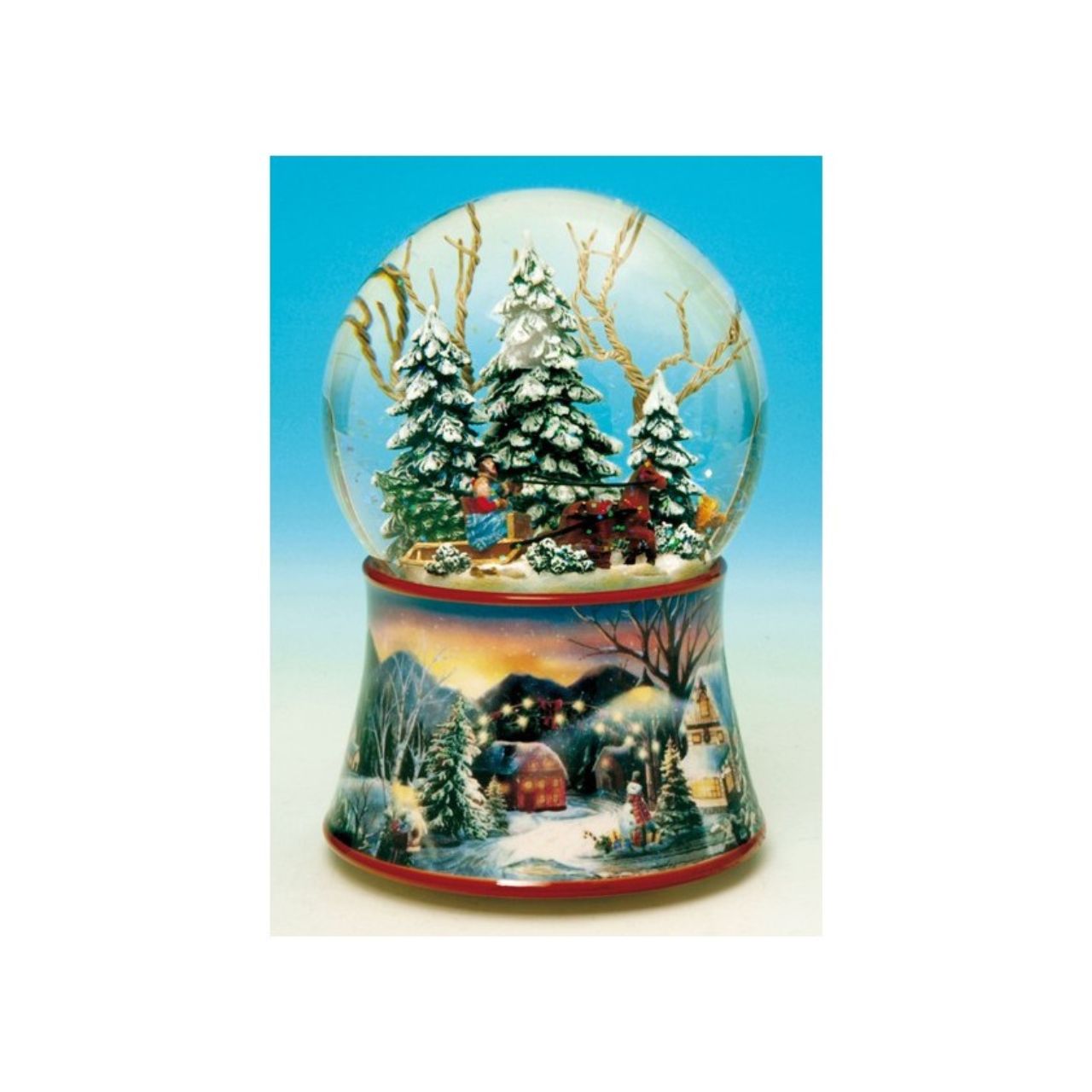 Music Box World Snow Globe Sleigh Ride