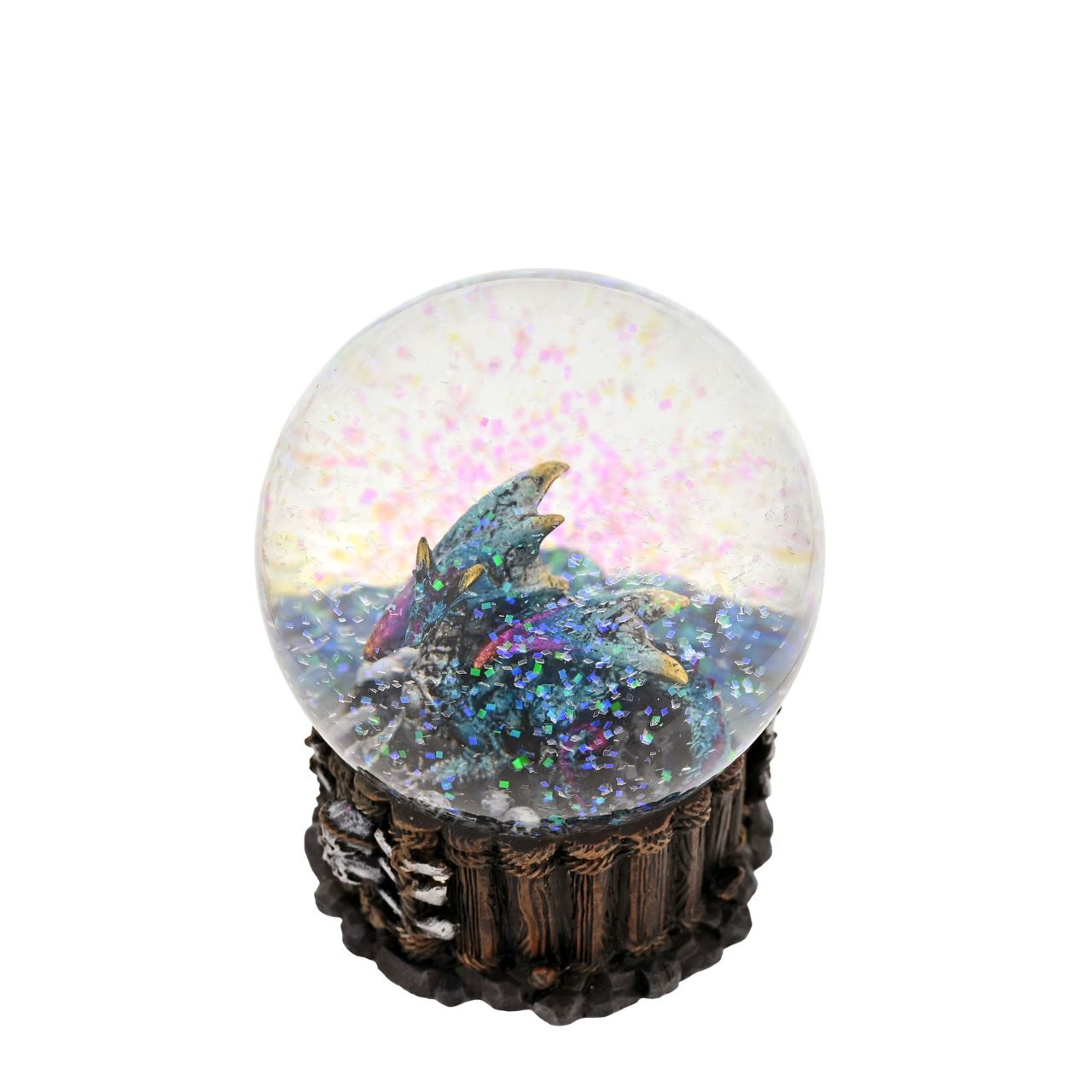 Delight in the enchanting beauty of the Juliana Mystic Legends Blue Dragon Water Ball. This captivating piece features a majestic blue dragon encased in a sparkling water ball, making it a stunning addition to any collection or display.