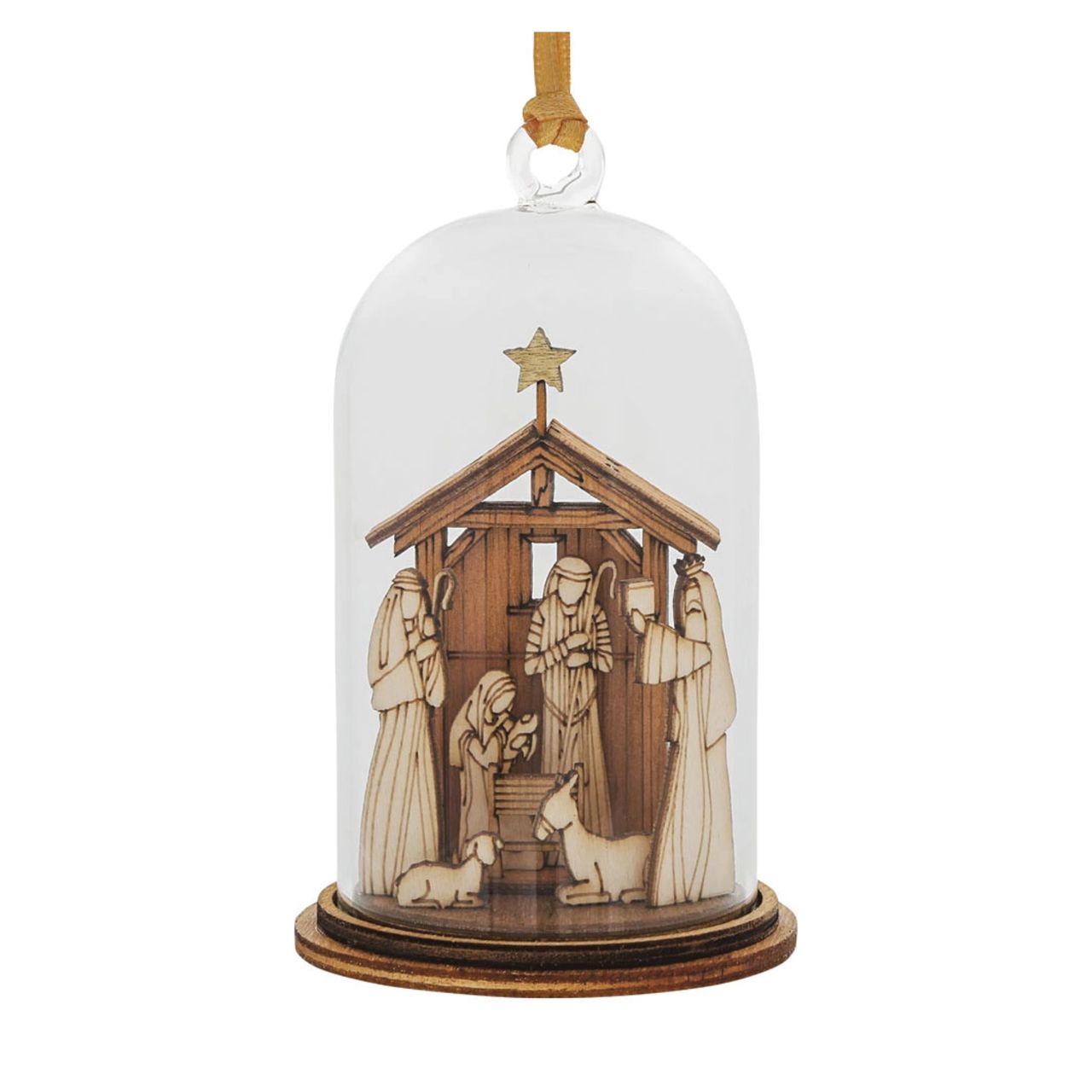 This beautiful Nativity wooden hanging ornament is the perfect way to bring the Christmas spirit into your home. Crafted from wood, this figurine features a stunning depiction of the nativity scene, complete with Mary, Joseph, the baby Jesus, shepherd, and a wise man. It is a wonderful reminder of the true meaning of Christmas and will stand out in any home.