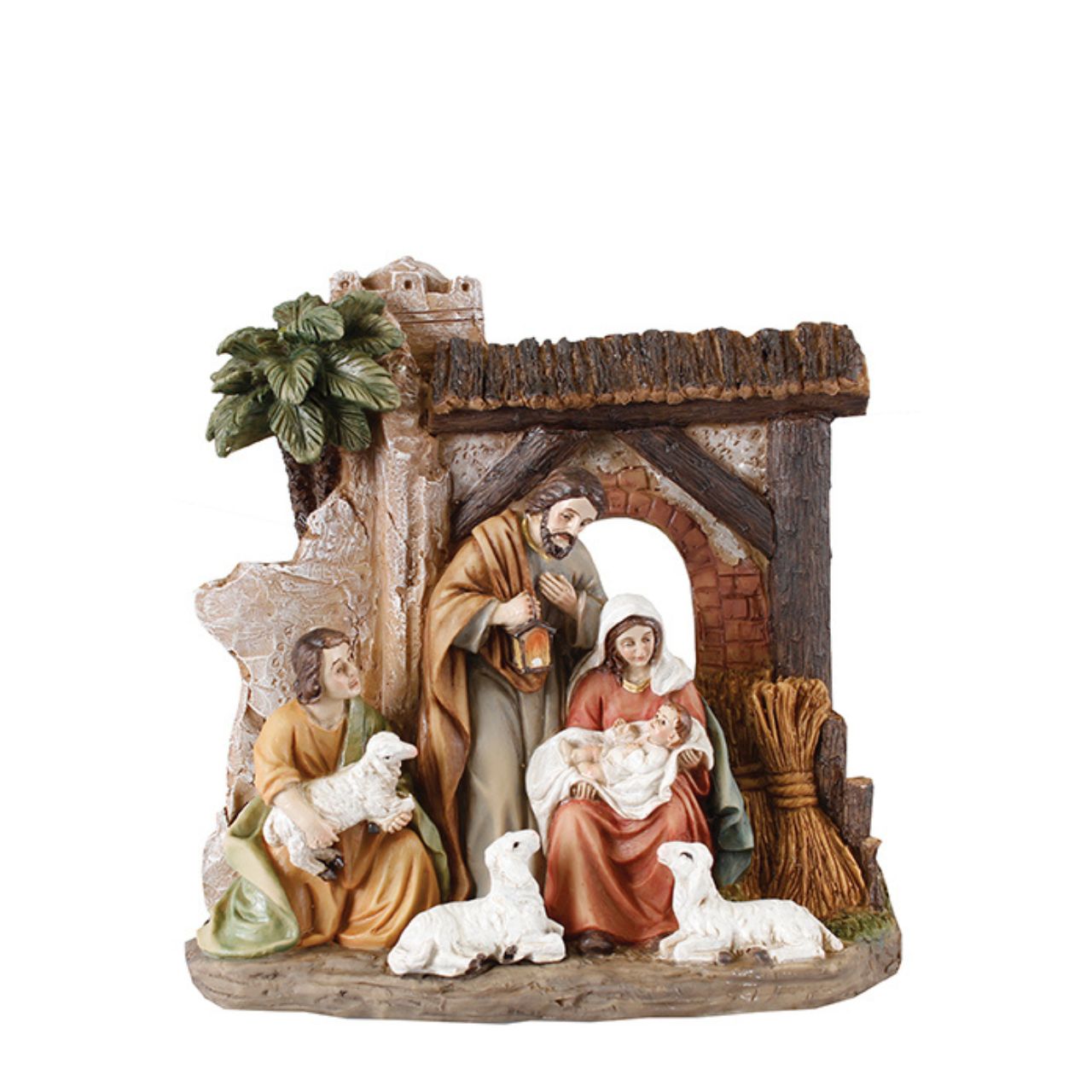 Discover the beauty and reverence of the holiday season with our 6 inch Nativity Set. Crafted from durable resin, this hand-painted Holy Family brings the Christmas story to life. Share the gift of faith with this timeless addition to your holiday décor.