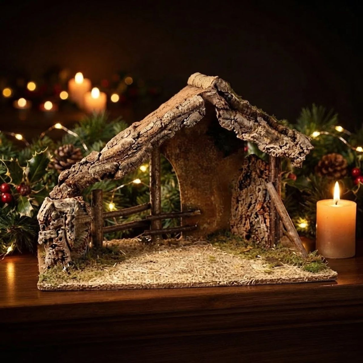 Nativity Shed with Lights for Nao Nativity Collection