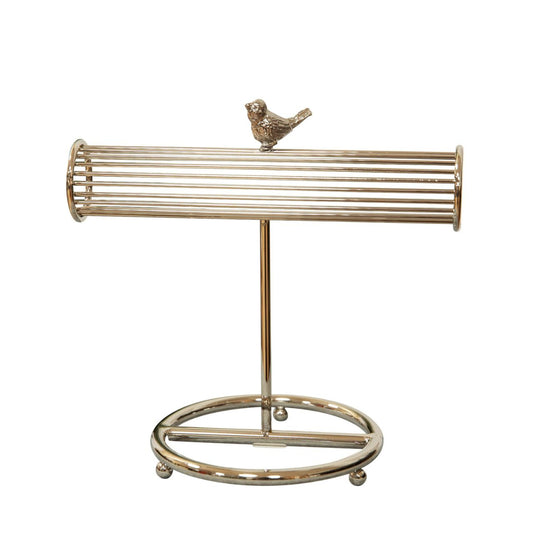 Nature Trail Bird Jewellery Holder 22cm  A beautifully elegant chrome finish metal jewellery hanger with sweet bird icon. From the Nature Trail collection by HESTIA - unparalleled glamour, style and elegance in contemporary home and gift.