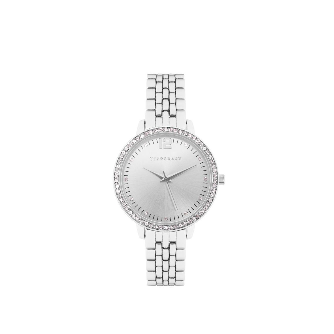 Ladies Navona Silver Watch by Tipperary  Introducing the "NAVONA SILVER WATCH" from Tipperary Crystal, a brand celebrated for its high-quality jewellery, homeware, handbags, and gifts. This elegant watch is part of our esteemed Jewellery collection and stands as a testament to our commitment to timeless design and superior craftsmanship.