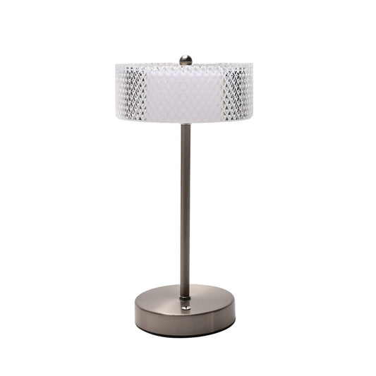 The lamp is adorned with a stunning silver colour, exuding a timeless appeal that seamlessly fits into a variety of interior aesthetics. The crystal effect shade gives off a certain wow factor.