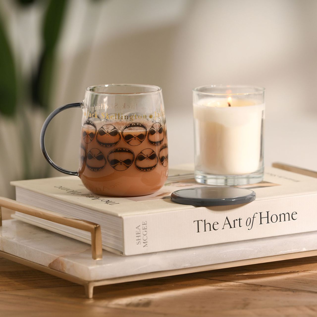 Immerse yourself in the whimsical world of Disney with the Classic Collectable Glass Mug - Nightmare Before Christmas.