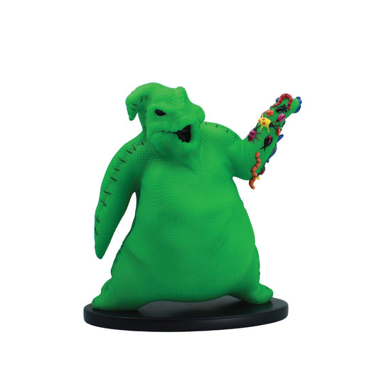 Imagine bringing home a piece of haunting magic with this Oogie Boogie glow-in-the-dark figurine. Every night will be full of delightful frights as Oogie Boogie, will let his ghostly glow add a touch of Halloween magic to your everyday.