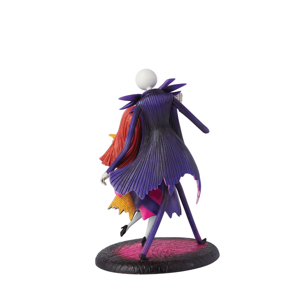 This exquisite collectible captures the hauntingly beautiful moment as Jack Skellington and Sally twirl gracefully beneath the moonlight. Meticulously crafted and vivid colouring, it's a must-have for fans of Tim Burton's beloved Disney classic, The Nightmare Before Christmas, bringing the film's magic to life on your shelf.