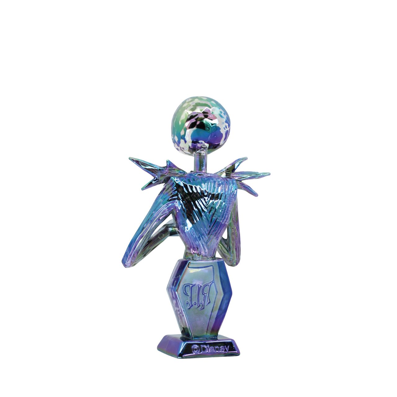 The pumpkin King has been immortalised in facet form in this stylish and elegant bust. Made with "gem cut" style acrylic, he is perfect for any fan of Nightmare Before Christmas. Comes in a fully branded window box.