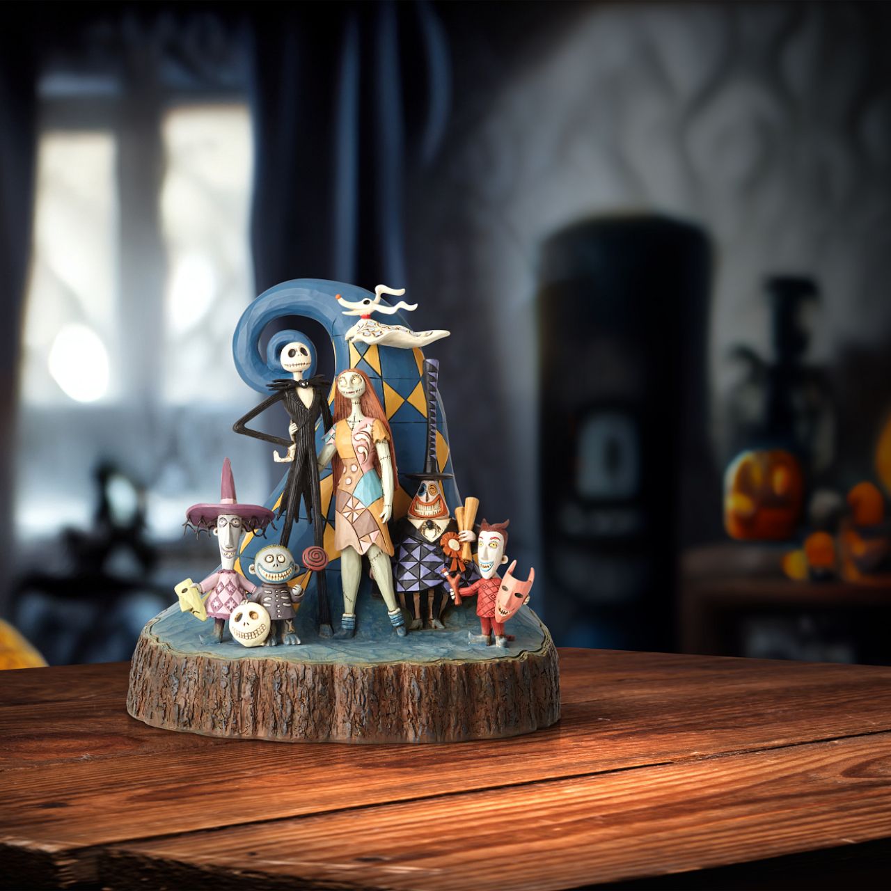 What a Wonderful Nightmare Nightmare Before Christmas  Jack, Sally and the ghoulish residents of Halloween Town gather by Spiral Hill to greet you into their eerie world. Jim Shore's Carved by Heart design is a Nightmare Before Christmas fan's dream come true and is the perfect, spooky addition to your collection.