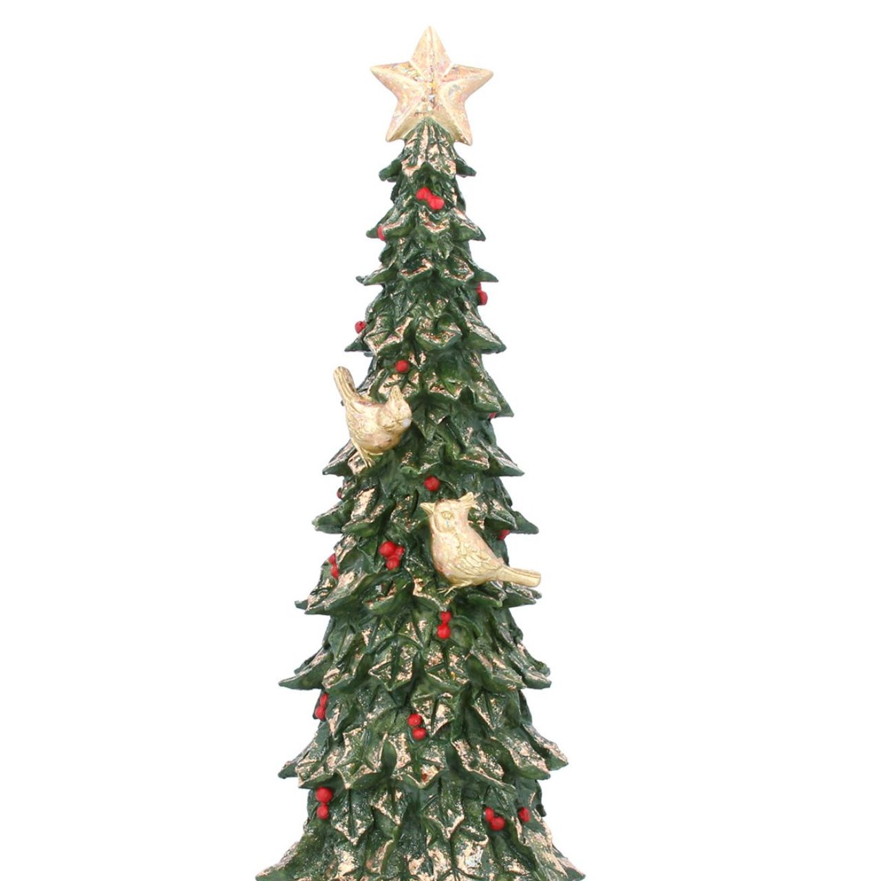 Gisela Graham Nostalgic Christmas Tree on Gold Plinth  This Nostalgic Christmas Tree from Gisela Graham is a luxurious holiday decor piece. Expertly crafted from premium materials, it stands atop a shimmering gold plinth to add a little extra sparkle to your Christmas. Perfect for traditionalists who love the nostalgia of the festive season.