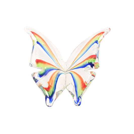 This Objets d'art Glass Figurine - Butterfly showcases the delicate beauty of nature, expertly crafted.
