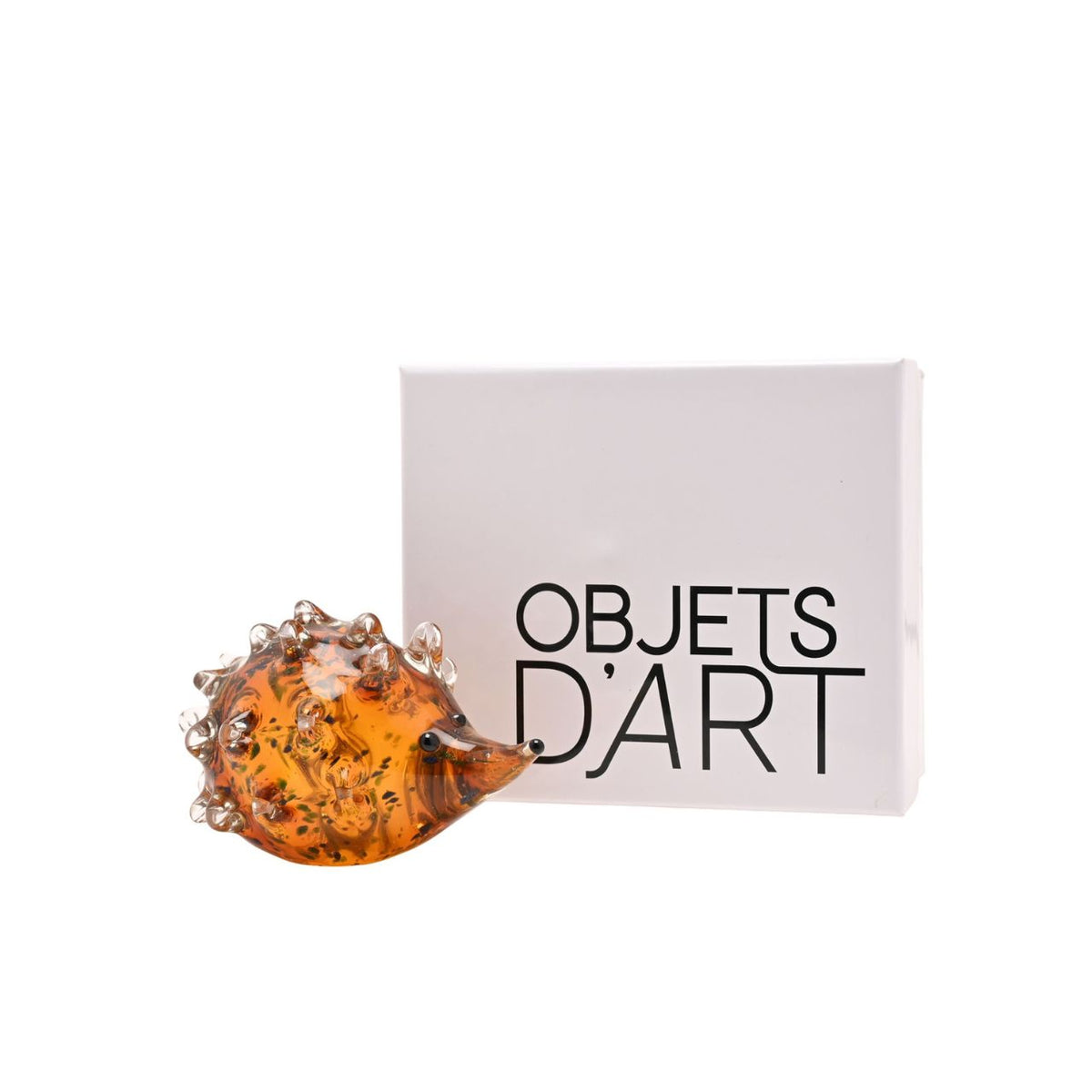 The Objets d'art Glass Figurine – Hedgehog is a charming little sculpture that captures this beloved creature.