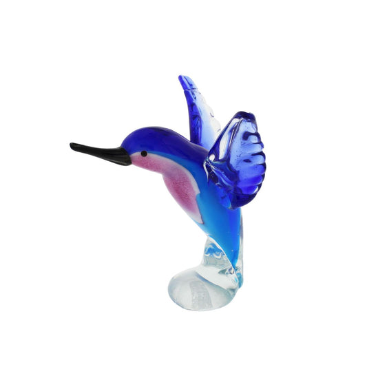 This gorgeous ornament is a wonderful addition to any home, made from handblown glass, the item features a beautiful colours that replicate the colours of a hummingbird.