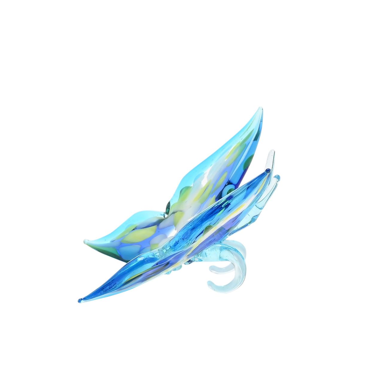 The Objets D'Art miniature glass figurine – blue butterfly by SOPHIA. Made from hand blown glass to create a 100% unique piece.