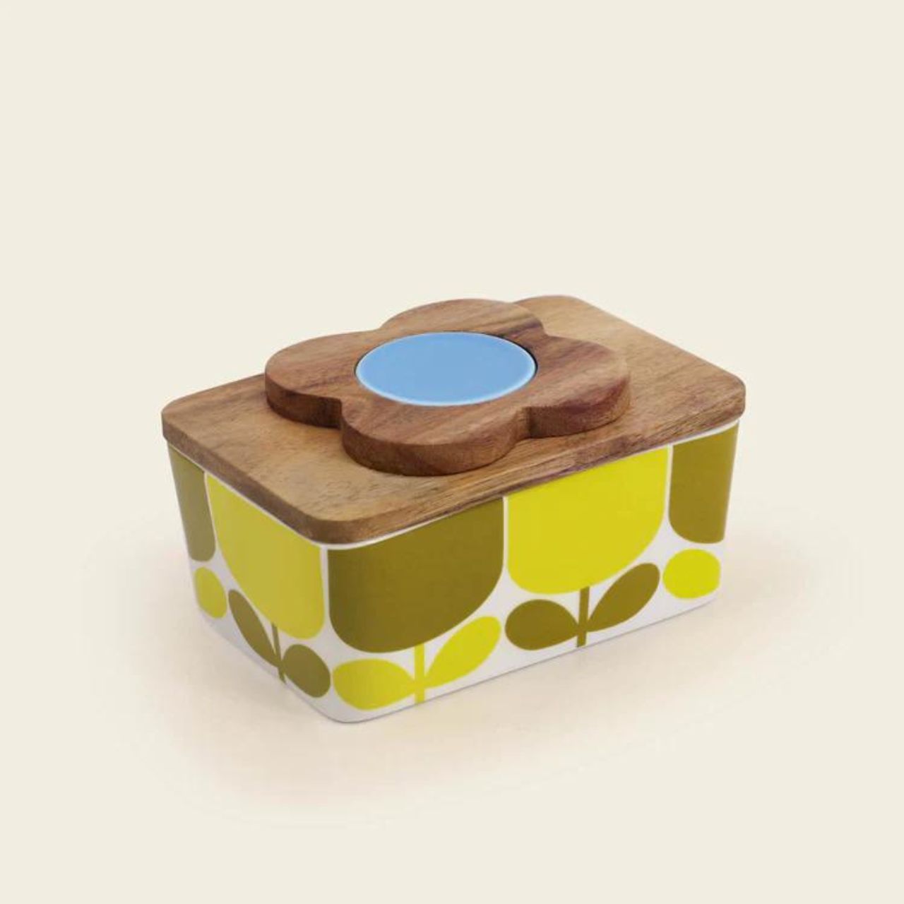 Orla Kiely Butter Dish Block Flower Ochre of Blarney