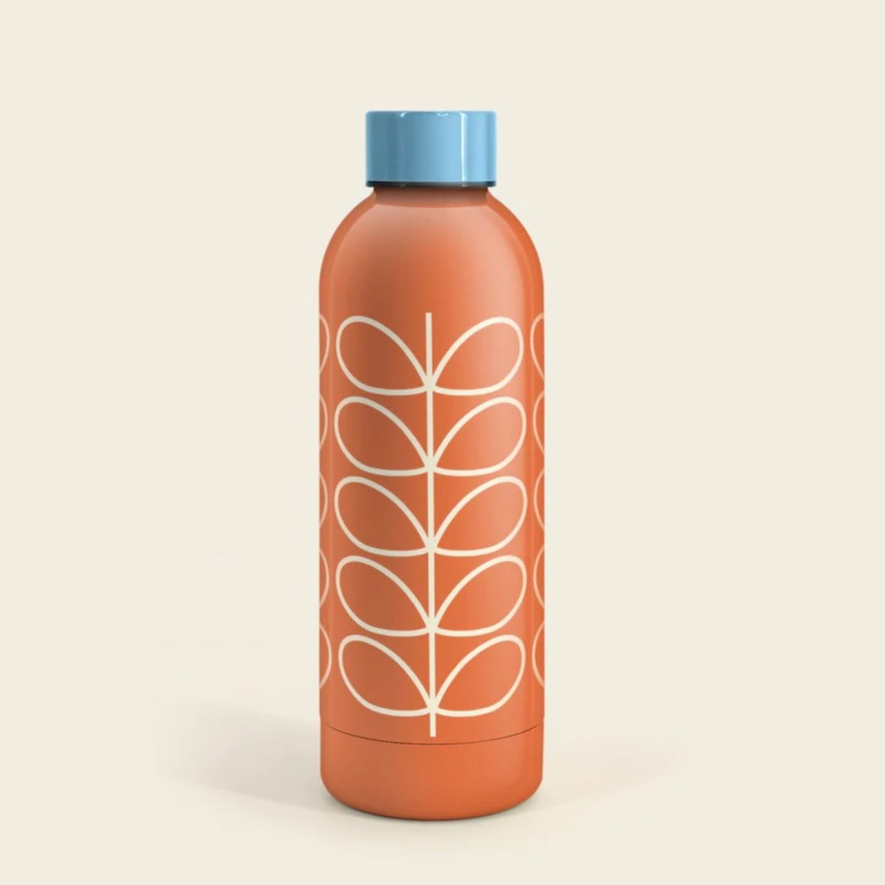 Orla Kiely Orange Linear Stem Stainless Steel Water Bottle  Bring a burst of colour to your home with this water bottle from Orla Kiely.  From one the world's top fashion designers Orla Kiely comes this stainless steel water bottle with one of Orla's iconic patterns "The Linear Stem Orange" pattern.