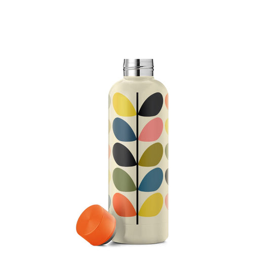 Orla Kiely Multi Stem Stainless Steel Water Bottle  Bring a burst of colour to your home with this water bottle from Orla Kiely.  From one the world's top fashion designers Orla Kiely comes this stainless steel water bottle with one of Orla's iconic patterns "Multi Stem" pattern.