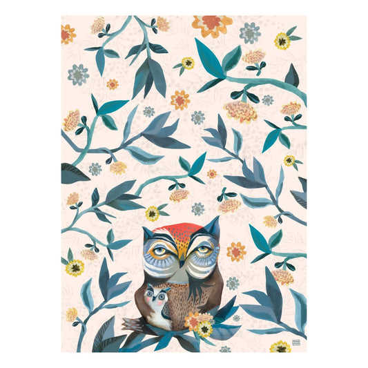 Michelle Allen Owl and Owlet Tea Towel  Our Owl and Owlet Tea Towel 100% cotton tea towel add the perfect pop of colour and personality to any kitchen.