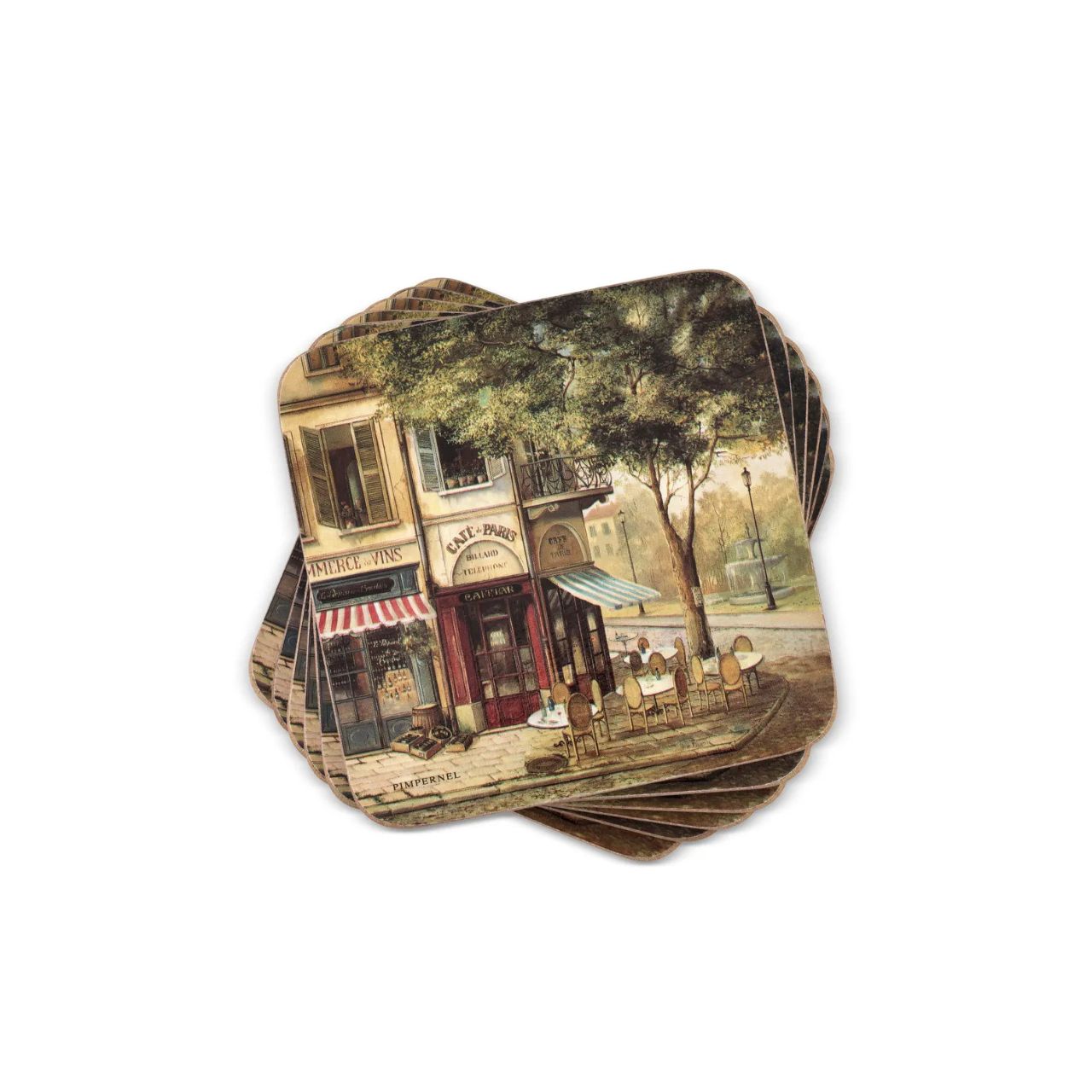 Defining the tone of your dining table, this set of six placemats feature a Parisian scene.