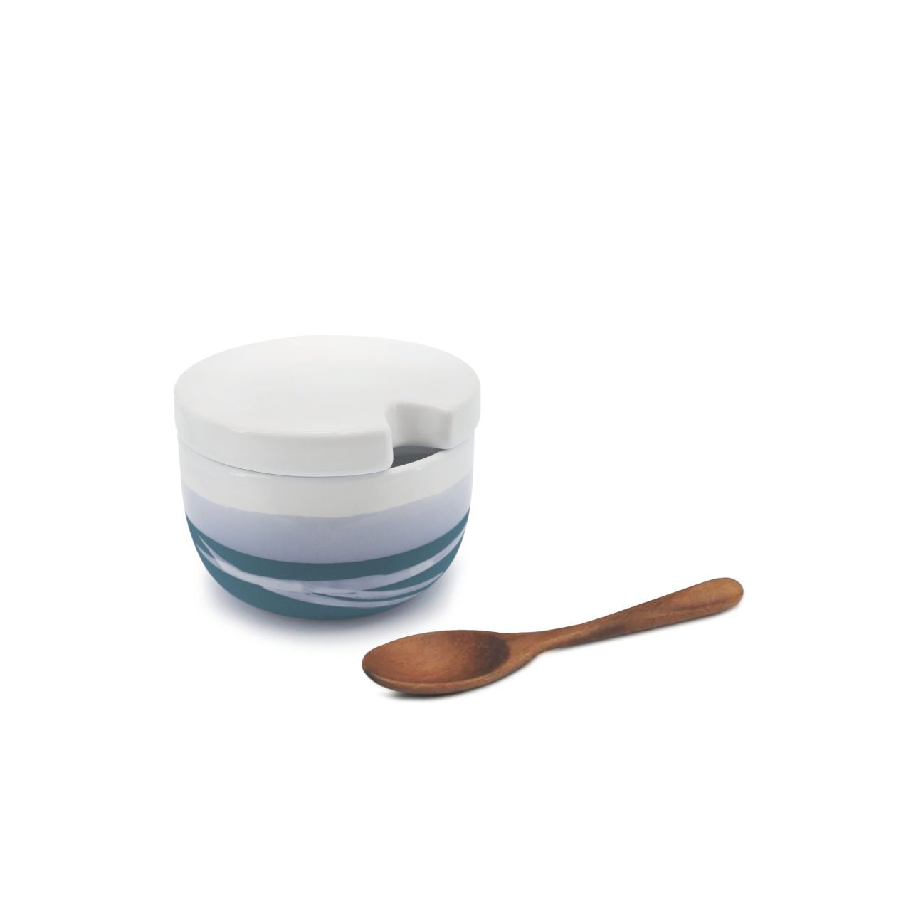 Discover the perfect blend of colour and Irish craftsmanship with the elegant Teal Salt Bowl by Paul Maloney Pottery. Each individual bowl boasts a teal base and is adorned with a delicate teal and white glaze, adding a touch of sophistication to any home décor.