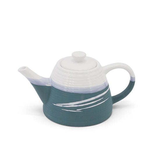 Tipperary Crystal Paul Maloney Pottery Teal Tea Pot  Crafted from high-quality stoneware clay, the Paul Maloney Pottery Teal Tea Pot is carefully handmade with traditional pottery techniques for a unique finish. Enjoy your favourite brew in style with this stylish, teal-coloured tea pot.
