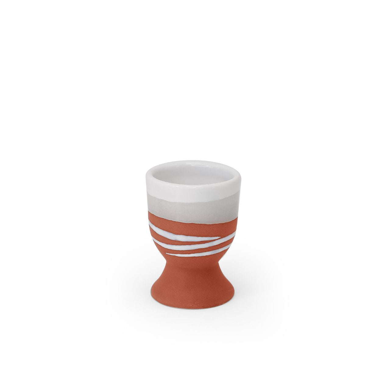 A modern twist on a classic style, this Paul Maloney Pottery Terracotta Set of 4 Egg Cups adds sophistication to your table settings. Crafted from durable and long-lasting stoneware, these egg cups are made to withstand the test of time and will be a staple of your kitchenware for years to come. Perfect for your morning eggs, they're sure to be a welcome addition to any kitchen.