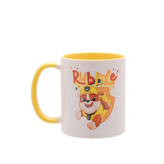 This mug will provide fans of the show with pleasure as they pay homage to the character Rubble. Rubble serves as the team’s construction-pup, known for his digging skills. This is signified by his yellow construction hat as well as the wording listed on the side, ‘Let’s dig it!’