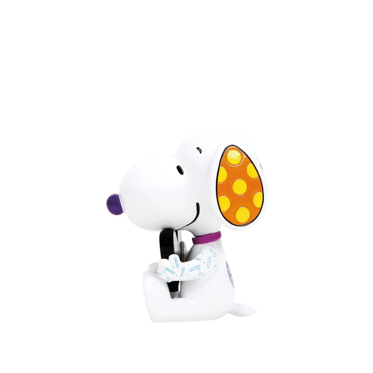 Small in Size but big in design, this Snoopy holds a Britto heart and is a vision of joy and happiness.
