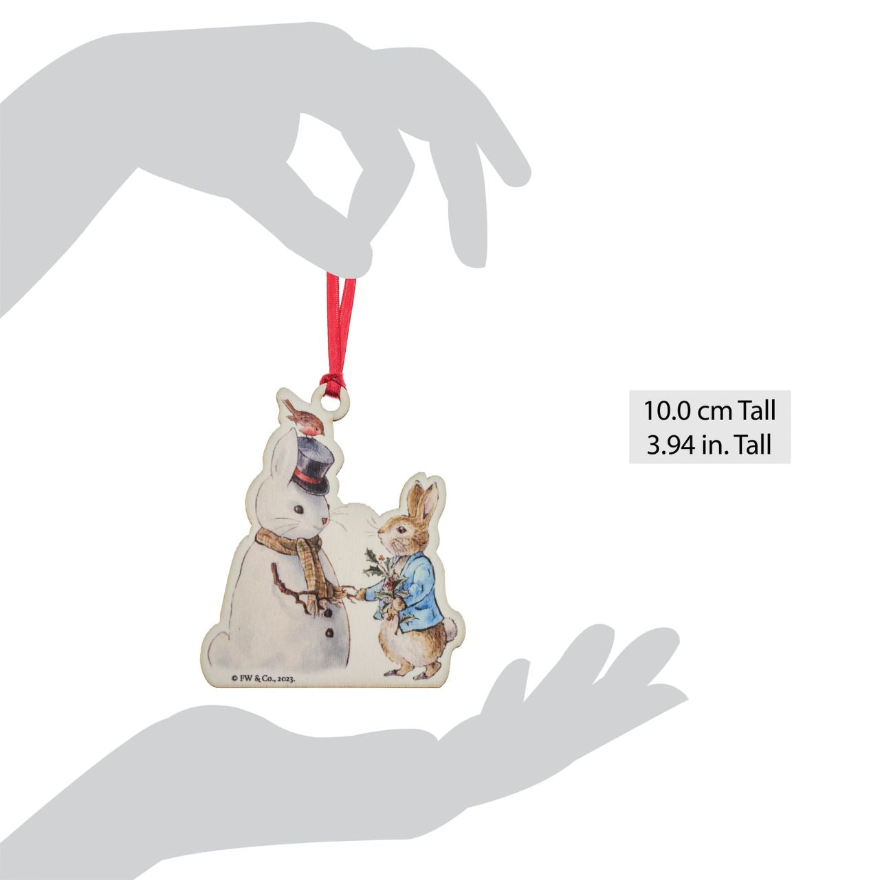This Peter Rabbit and Snow Rabbit Wooden Hanging Ornament would make a truly unique gift or self-purchase. We have been working hard towards our sustainability goal, creating Beatrix Potter gift items that include responsibly sourced materials.