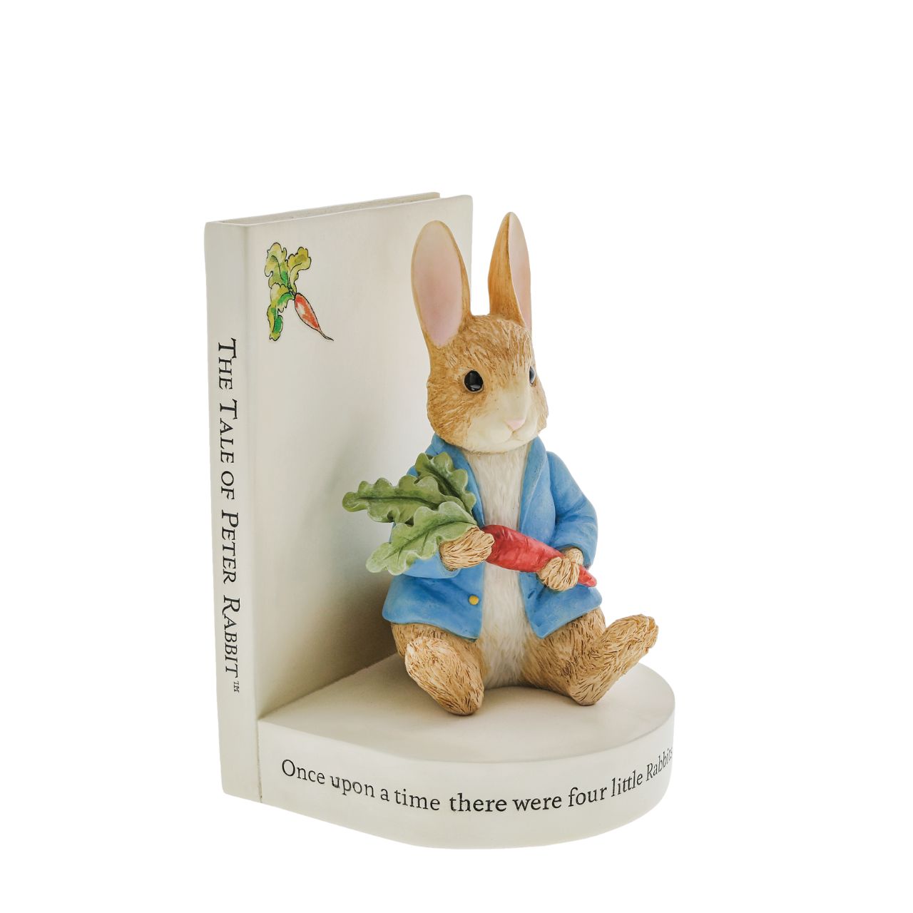 Beatrix Potter Peter Rabbit Book Stop  An ornamental Peter Rabbit bookend, designed with the famous Tale of Peter Rabbit book in mind. An ideal accessory for the living room, home office or home library space. This book stop makes the ideal collector's piece or gift.