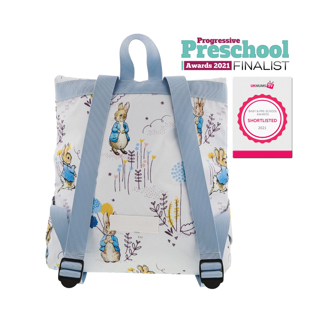 Beatrix Potter Peter Rabbit Children's Backpack  This adorable Peter Rabbit Back is made from high quality material and also features a waterproof fabric lining, perfect for outdoor adventures, sleepovers and school. This is a fun and practical backpack, has been perfectly detailed with original illustrations, taken from the Beatrix Potter stories.