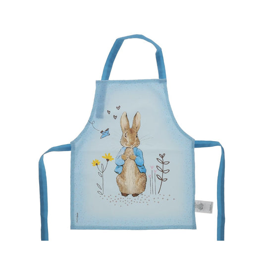 Introducing the delightful Peter Rabbit apron, designed to make every cooking or crafting adventure a memorable one. Crafted with a super soft, wipeable fabric, it ensures easy clean-up, while the hook & loop tape fastening on the neck tie offers extra safety and comfort for your little one.
