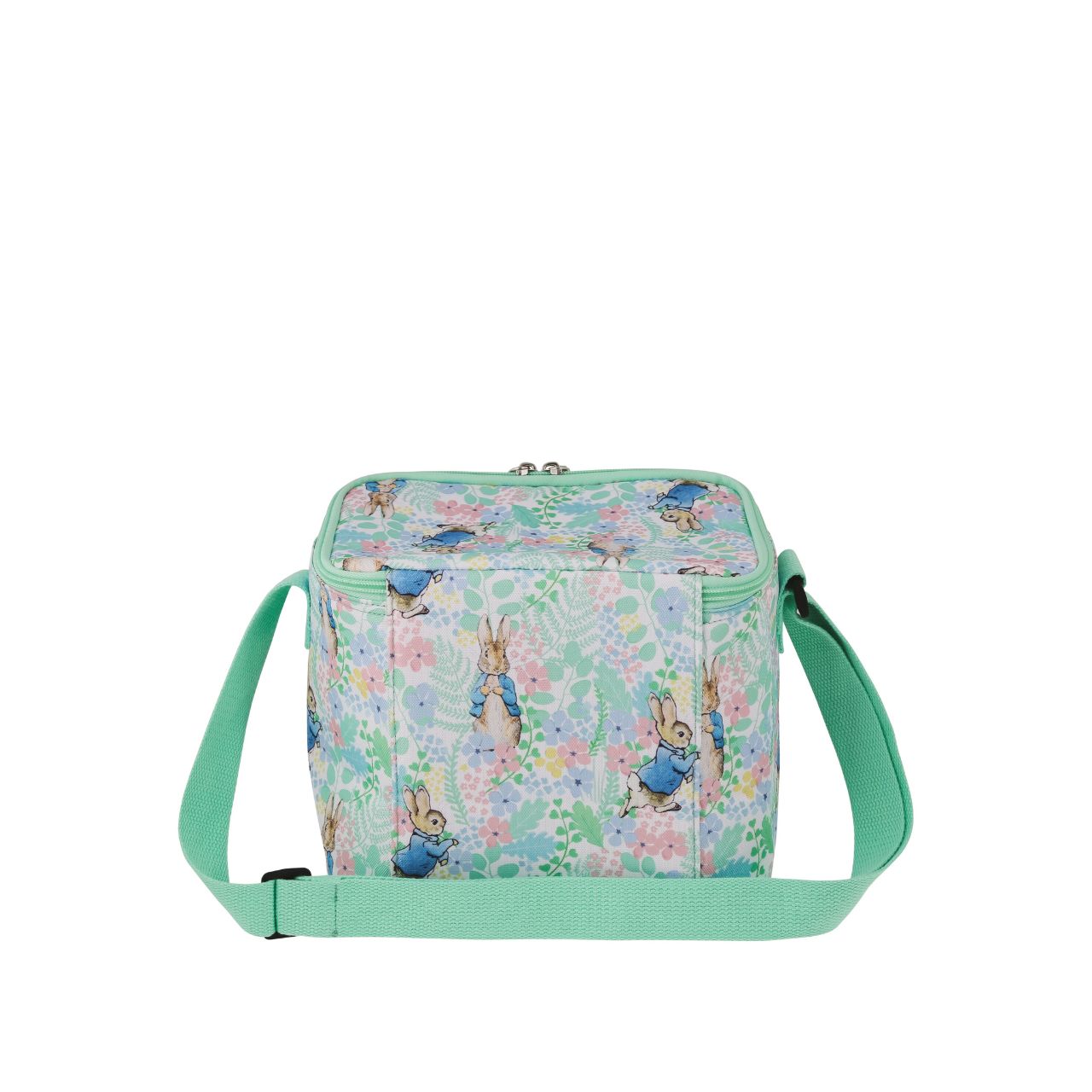 Elevate your lunch routine with the charming Peter Rabbit English Garden Lunch Bag. This insulated bag keeps meals fresh and features a fun and stylish Peter Rabbit design. The adjustable shoulder strap ensures comfortable carrying, while the external pocket provides convenient storage.
