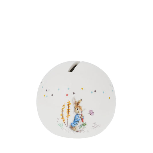 Delight your customers with our exquisite Peter Rabbit Money Bank, a must-have addition for any retail collection featuring beloved literary classics. Crafted from high-quality materials, this charming piece showcases beautifully embossed character artwork, bringing Beatrix Potter's iconic illustrations to life with intricate detail and vibrant colour.