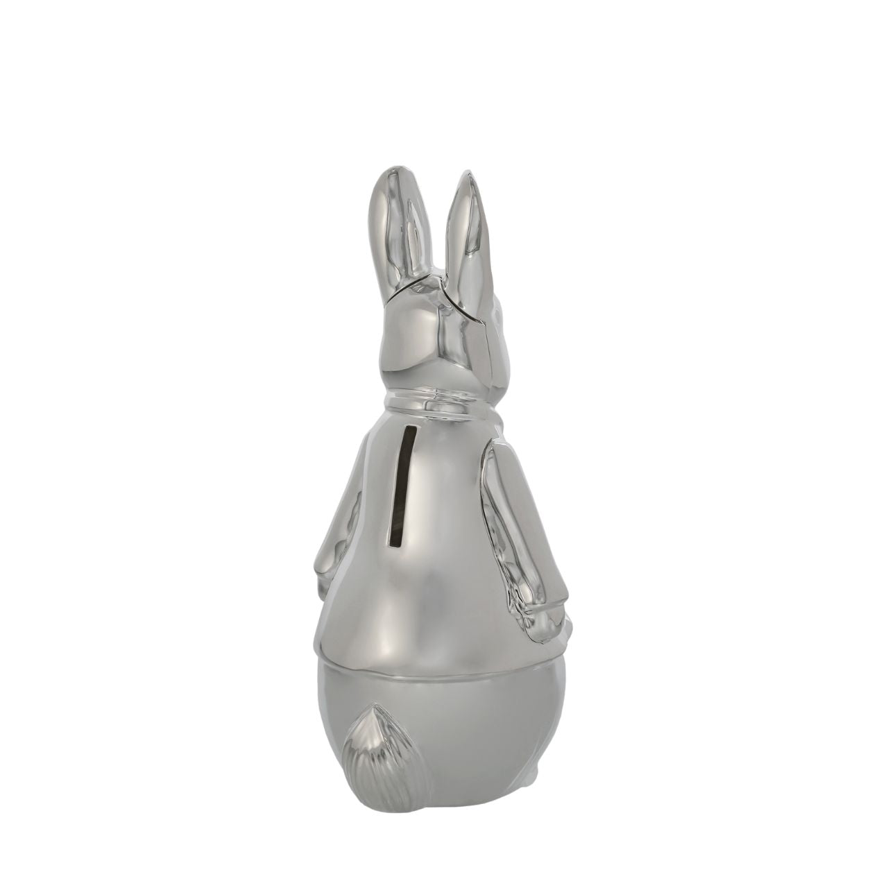 Celebrate a new bundle of joy with the Beatrix Potter New Baby collection. The silver-plated sculpted money bank makes a fantastic gift to store coins and to display in a nursery. With a detailed 3D Peter Rabbit design it will become a treasured possession for new parents and make a beautiful statement piece in a nursery.