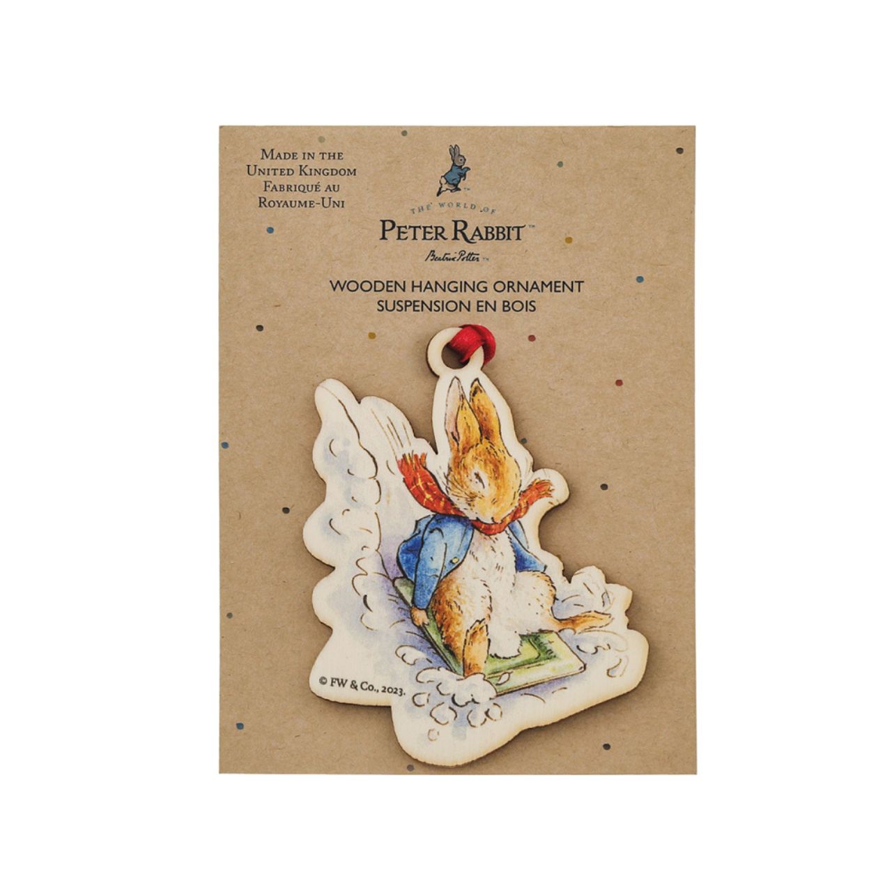 This Peter Rabbit Sledging at Christmas Wooden Hanging Ornament would make a truly unique gift or self-purchase. We have been working hard towards our sustainability goal, creating Beatrix Potter gift items that include responsibly sourced materials.