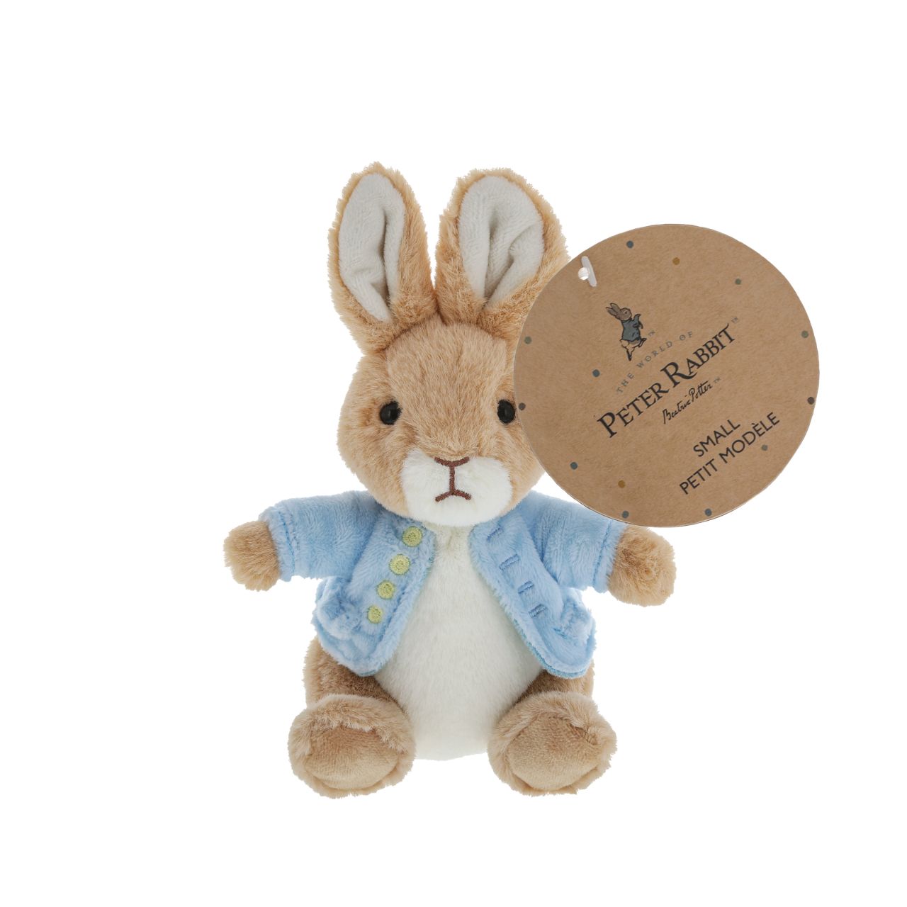 This Peter Rabbit soft toy is made from beautifully soft fabric and is dressed in clothing exactly as illustrated by Beatrix Potter, with his signature blue jacket. The Peter Rabbit collection features the much loved characters from the Beatrix Potter books and this quality and authentic soft toy is sure to be adored for many years to come. 