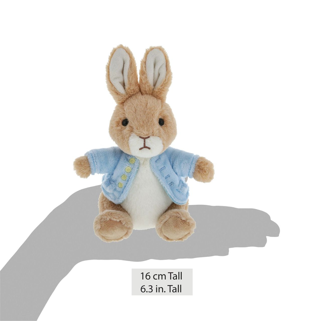 This Peter Rabbit soft toy is made from beautifully soft fabric and is dressed in clothing exactly as illustrated by Beatrix Potter, with his signature blue jacket. The Peter Rabbit collection features the much loved characters from the Beatrix Potter books and this quality and authentic soft toy is sure to be adored for many years to come. 